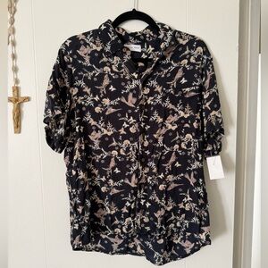 RAGA Black and Cream Floral Men's Shirt